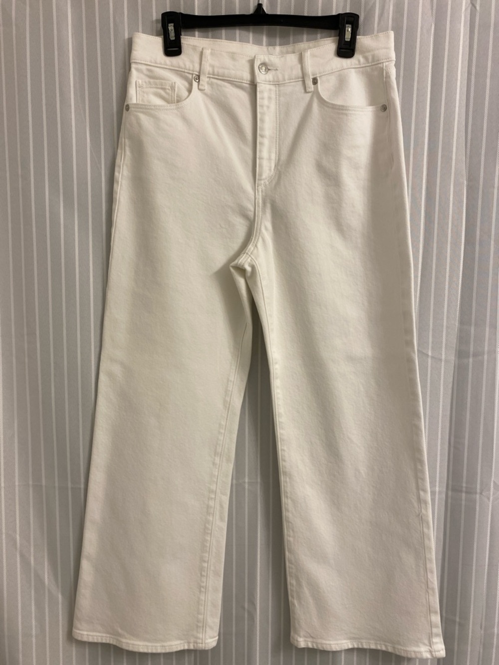 LOFT Denim White Wide Leg Jeans Size 10 Petite